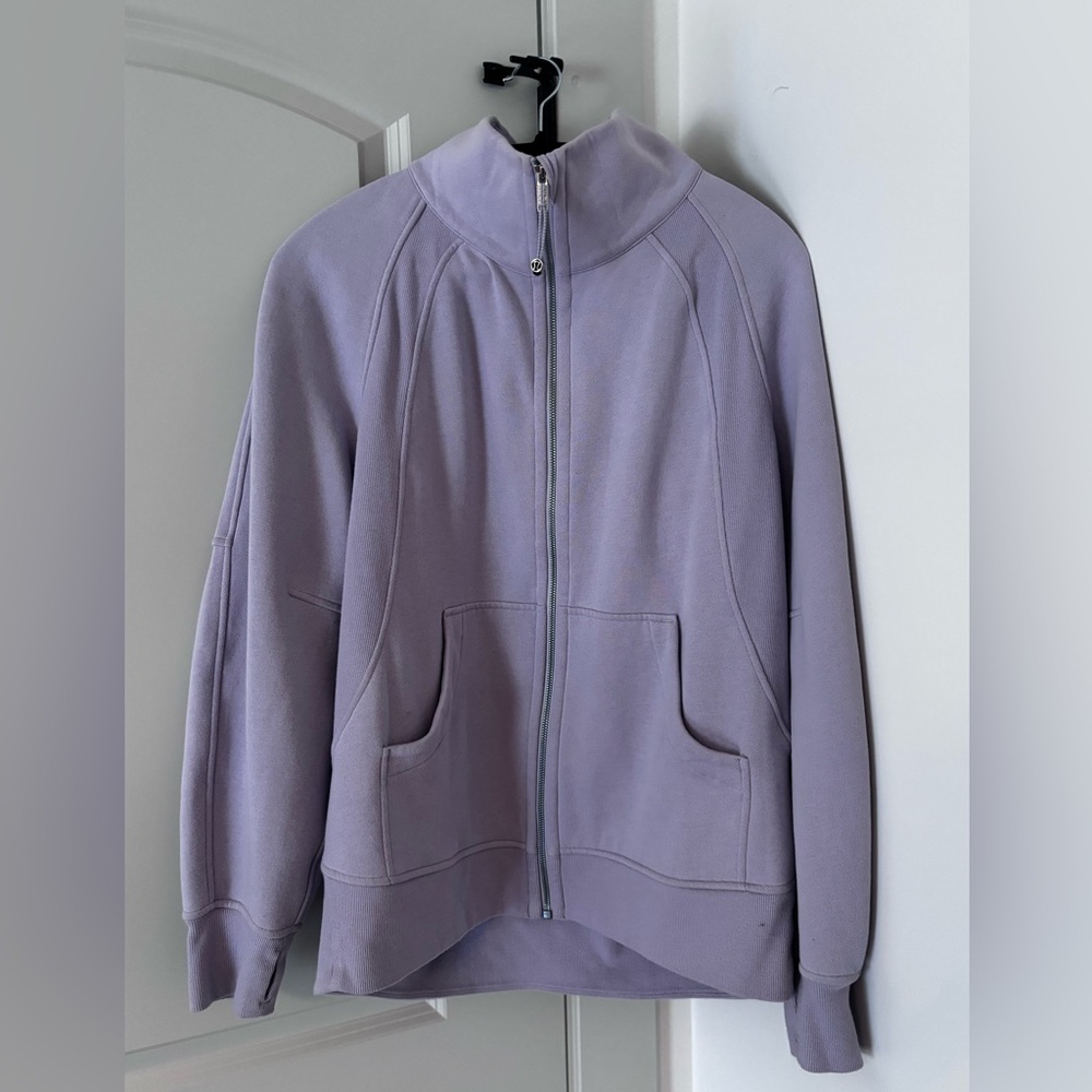 Lavender Scuba Funnel-Neck Zip Hoodie M/L - Picture 2 of 7